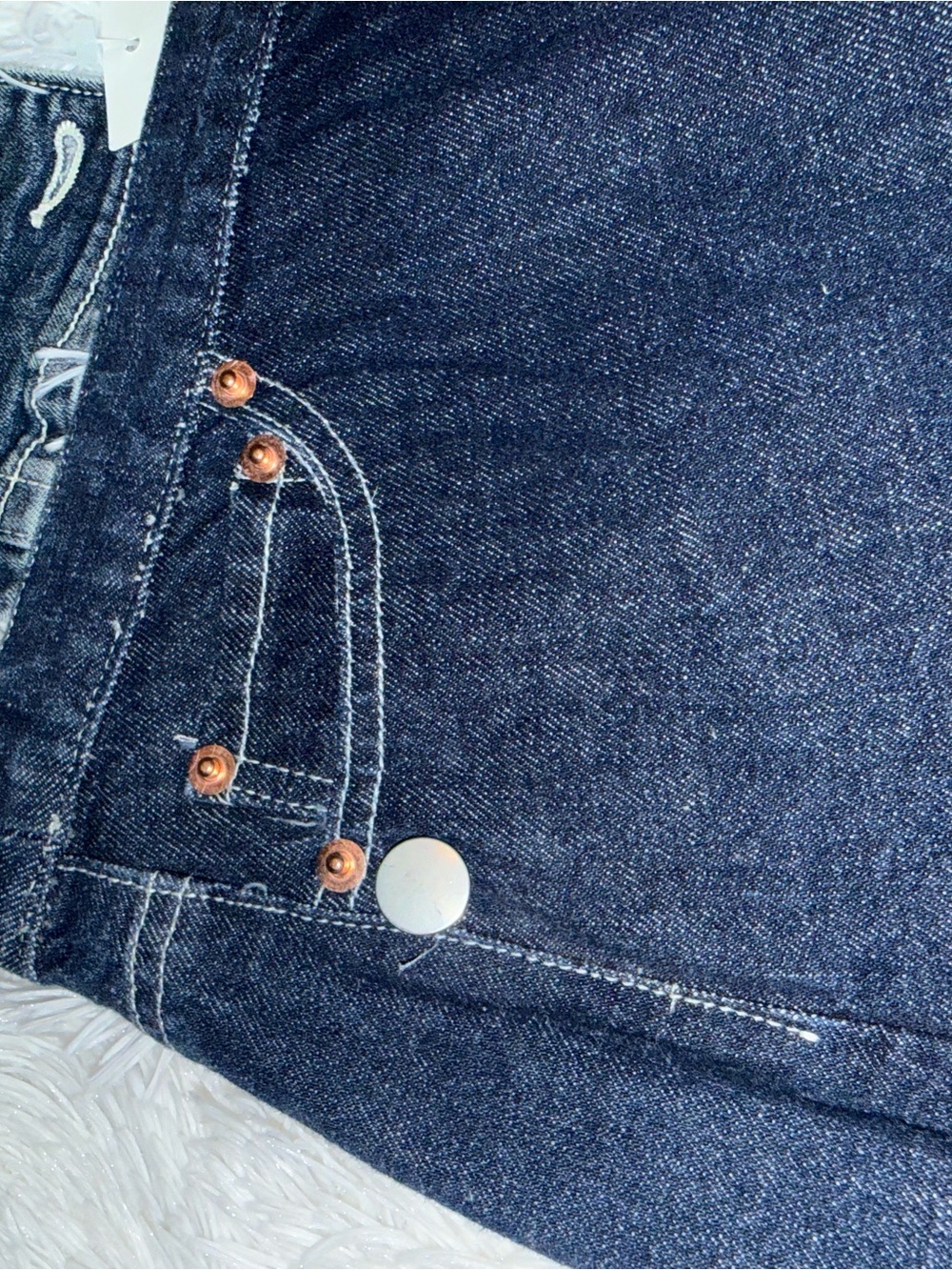 Dark Wash Denim Vest True Religion brand and Skirt Emory Park brand - Picture 2 of 9